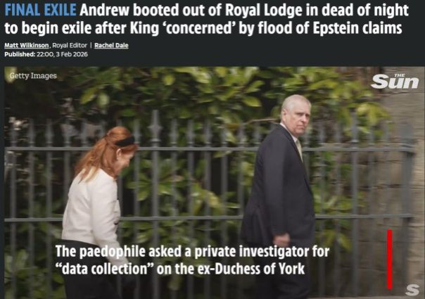 Принц Эндрю, сын Елизаветы II и брат Короля Британии, купил у Эпштейна несовершеннолетнюю, изнасиловал ее и убил — следует из файлов