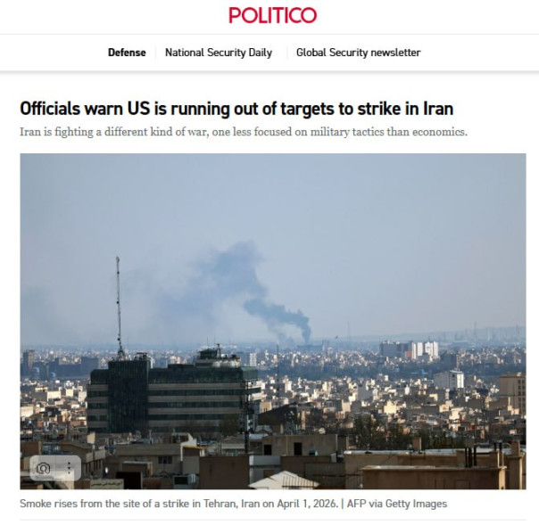 У США заканчиваются цели для ударов по Ирану, — Politico.