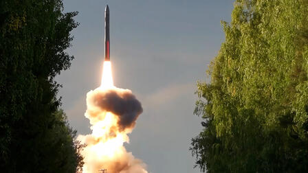 С космодрома Плесецк выполнен пуск межконтинентальной баллистической ракеты