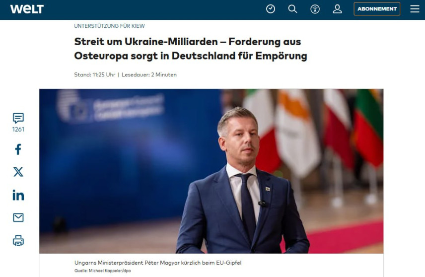 4 страны ЕС отказались финансировать новый кредит Украине на €45 млрд — Welt