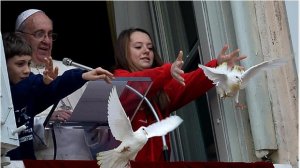 Недоброе предзнаменование: на белых голубей Папы Римского напали ворона и чайка