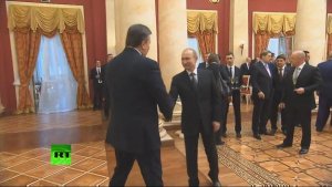 Путин на встрече высокопоставленных гостей Олимпиады