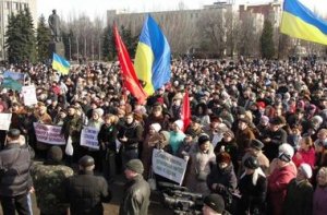 Русская весна в Донецке. Назначенный Киевом глава облсовета едва спасся бегством