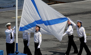 Андреевский флаг поднят на единственной подлодке ВМС Украины